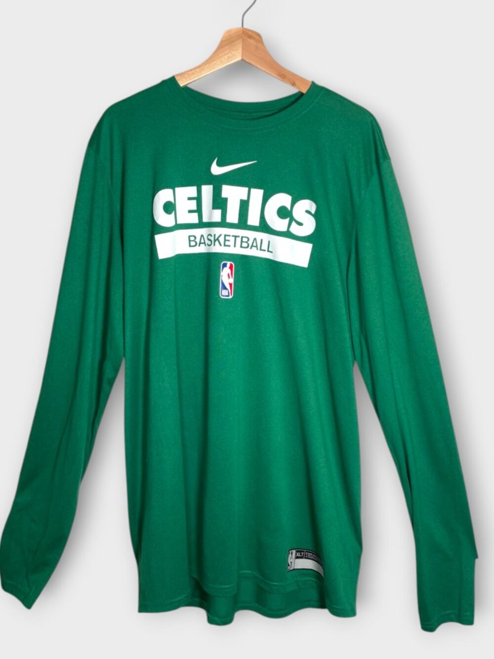 Nike Dri Fit Boston Celtics Team Issued Long Sleeve Shirt XLT Extra Large Tall